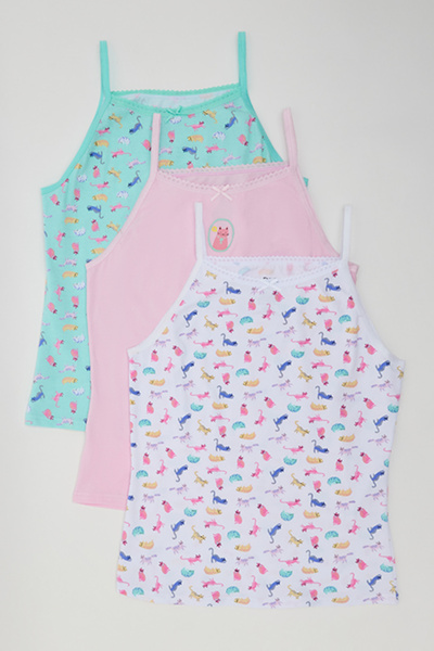 R&B 3 Pack Printed Camisoles