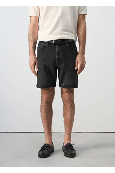 MANGO Man Slim fit kıvrık paçalı bermuda şort