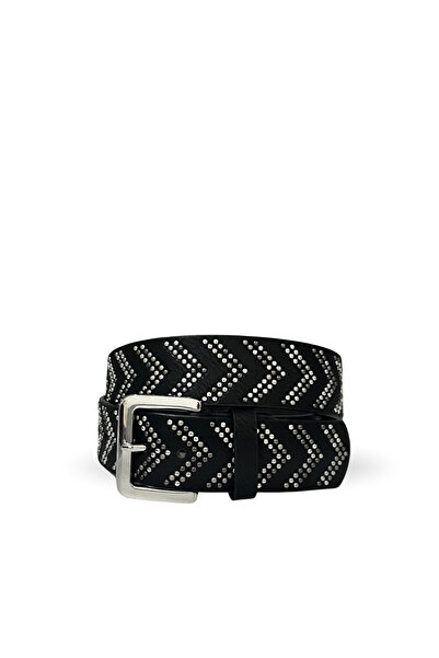 Le Tual Square Buckle Belt with Staple Detail
