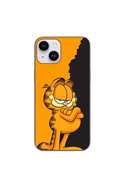OEM Husa compatibila cu Apple iPhone 15 Silicon Gel Tpu Model Garfield Black ...