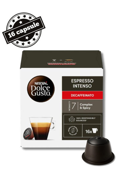 Nescafe 16 Capsules Dolce Gusto Espresso Intenso Decaffeinato