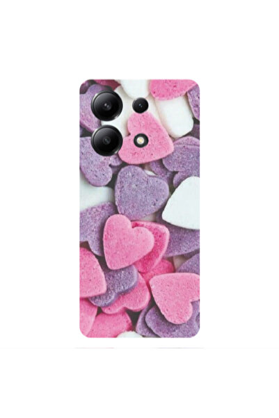 Other Xiaomi Redmi Note 13 4G Sponge Hearts Transparent Silicone TPU Θήκη