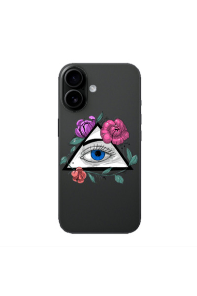 Other Apple Iphone 16 plus Eye and flower Transparent Silicone TPU Θήκη