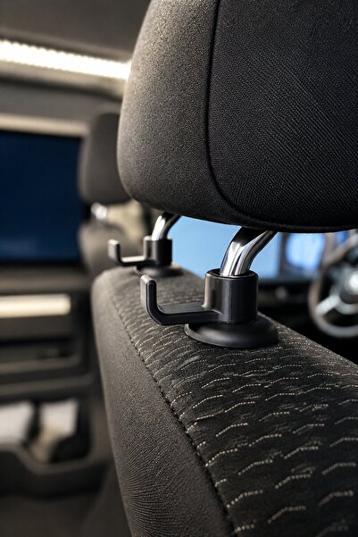 2'li Araç Koltuk Başlığı Kancası – VW, Audi, Seat, Skoda ve Birçok Marka ile Uyumlu Pratik Askı Aparatı
