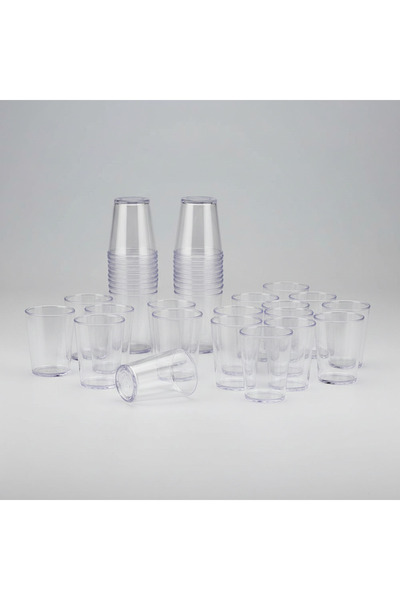 YAZICI Set of 5 Mini Presentation Cups 140 ml – Hard Plastic Shot Glasses, Za...