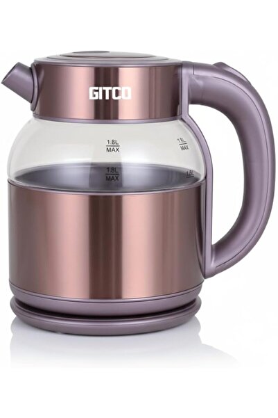 GITCO Double-Walled Glass Electric Kettle, 1.8L, Auto Shut-Off, Boil-Dry Prot...