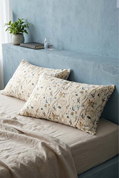 Rivaİstanbul Gardenya Cotton 2-Piece Pillowcase 50X70 cm