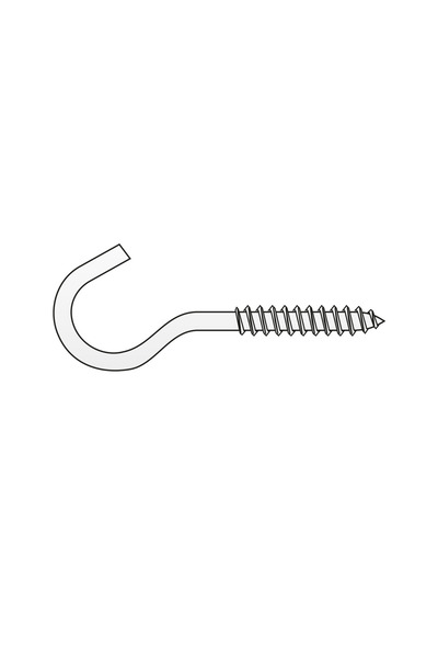 Rocast Set 100 x Holsurub Carlig Otel Zincat - 10 x 25 x 60