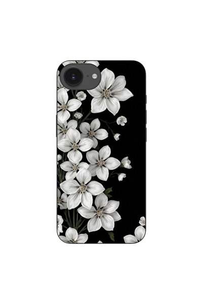 OEM Husa compatibila cu Apple iPhone 16e Silicon Gel Tpu Model Pure White Flo...