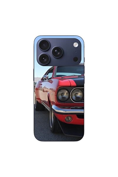 OEM Калъф, съвместим с Apple iPhone 17 Pro, силиконов гел TPU модел, Червен м...