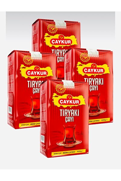 Çaykur شاي تيرياكى 1000 جرام × 4 قطع شاي أسود بالجملة