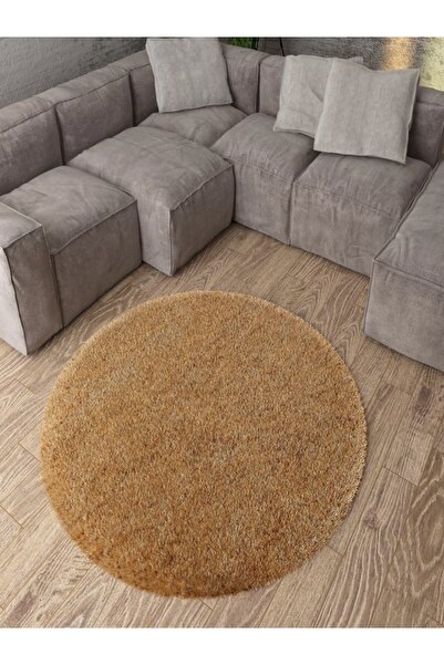 DeltaDesign Round Rug , Fantasy Model 12500-12, Size 67x67 cm, Light Brown