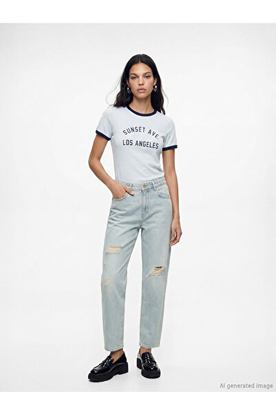 LC Waikiki Boyfriend Fit Distressed Detail Women's Jeans