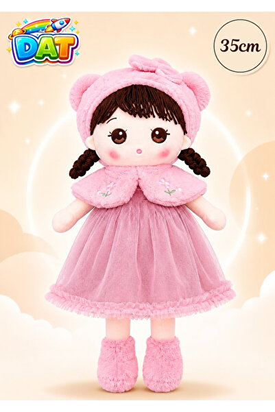 DAT Cute Character Plush Girl Doll 35cm Soft Stuffed Toy with Cape & Tulle Sk...