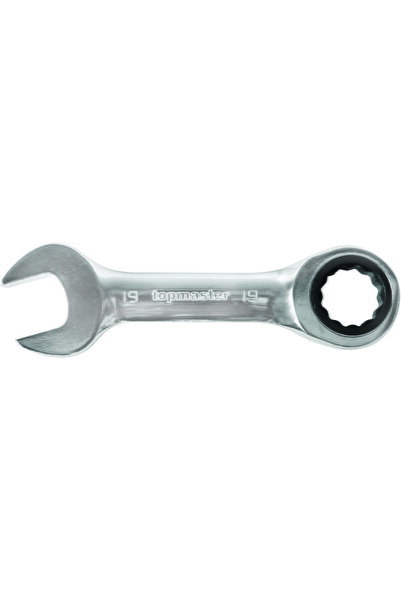 Top Master Pro Cheie combinata cu clichet 17mm STUBBY CR-V TMP