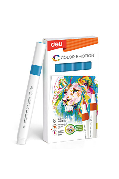 Deli Marker acrilic albastru regal Emotion