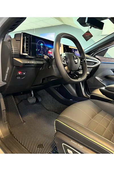 Evamax Design Renault Megane ( 4 ) E-Tech 2022 ve Sonrası Özel Tasarım Premium Kalite Yeni Nesil Akıllı Eva Otomobil Paspası + 4 Adet RENAULT Marka Krom Logo