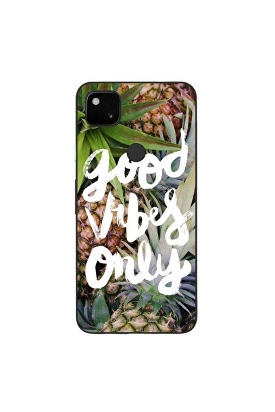 OEM Husa compatibila cu Google Pixel 4A Silicon Gel Tpu Model Good Vibes Only