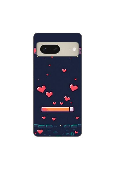 OEM Husa compatibila cu Google Pixel 7 Silicon Gel Tpu Model Pixelated Healthbar