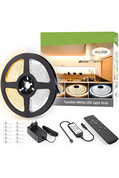 NOVOSTELLA LED Strip 6 m Dimmable, LED Strip Warm White 3000 K to Cool White ...