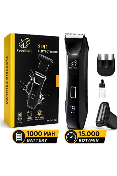 FadeBlade CrownTrim 2in1 Hair Clipper, 15,000 rpm, LED Light, Digital Display...