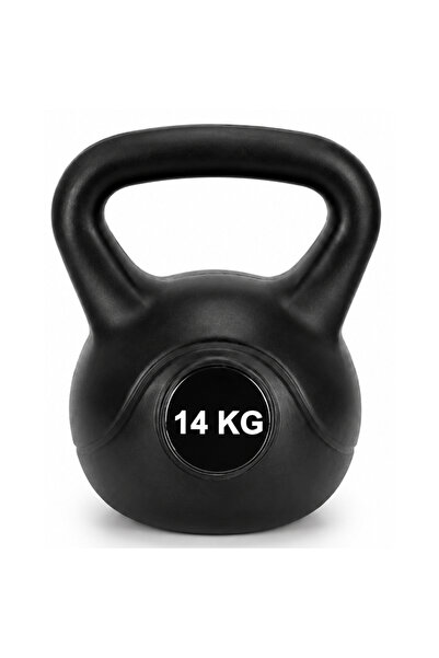 SERSIMO Kettlebell 14 kg, carcasă din ABS cu umplutură de ciment, mâner ergon...