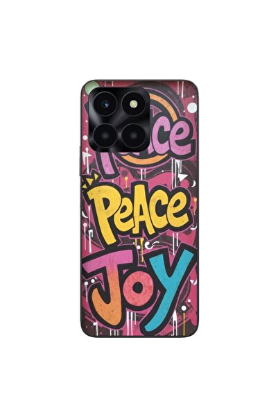 OEM Husa compatibila cu Honor X6a Silicon Gel Tpu Model Peace and Joy Graffiti