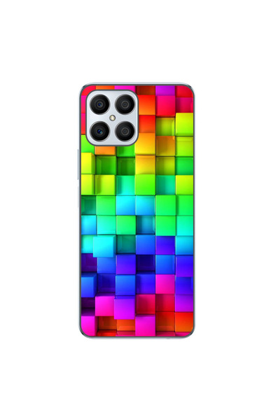 OEM Husa compatibila cu Honor X8 Silicon Gel Tpu Model Colorful Cubes