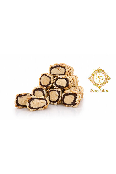 Sweet Palace Ekstra Tane Yer Fıstıklı Kakaolu Kremalı Sarma Türk Lokumu 500 Gram