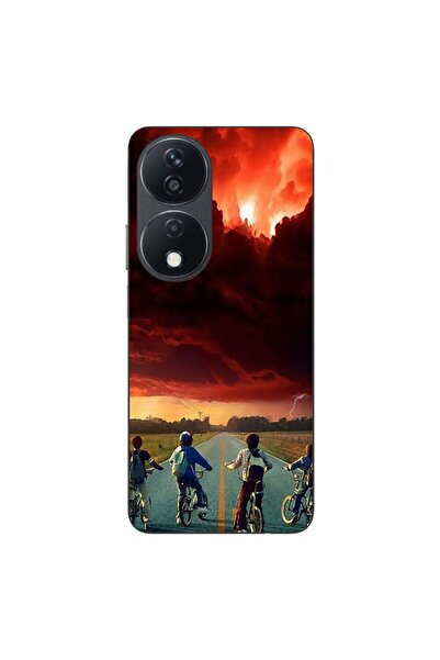 OEM Husa compatibila cu Honor X7b Silicon Gel Tpu Model Stranger Things Red Sky