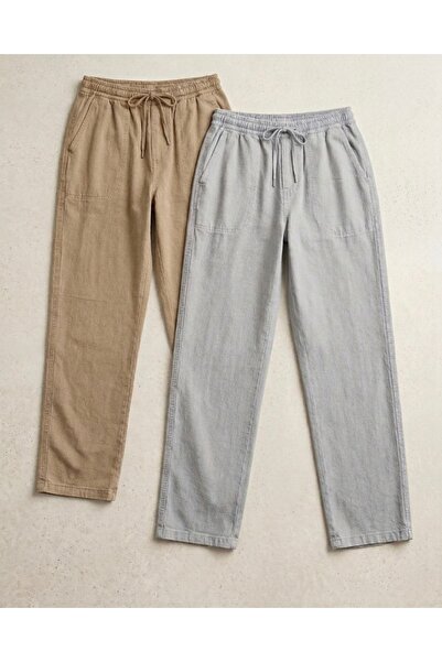 The Hench Double Layer Raw Linen Men's Trousers