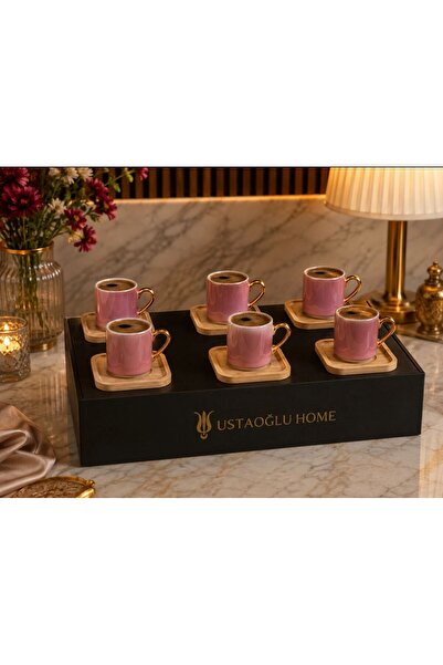USTAOGLUHOME 6 LI PORSELEN FİNCAN SETİ