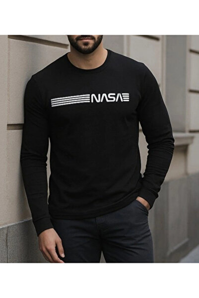 Generic Brand Men's Long Sleeve Crew Neck Viscose Sweatshirt