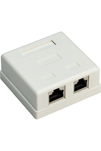 goobay Διπλή Εξωτερική Πρίζα Δικτύου RJ45 Cat6 σε Λευκό Χρώμα 77635