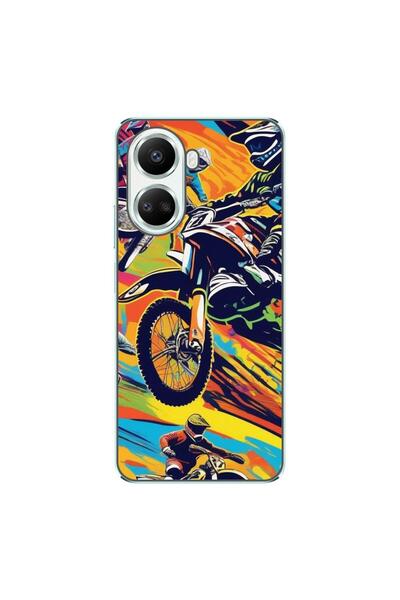 OEM Θήκη συμβατή με Huawei Nova 10 SE Σιλικόνης Gel TPU με σχέδιο Motocross P...