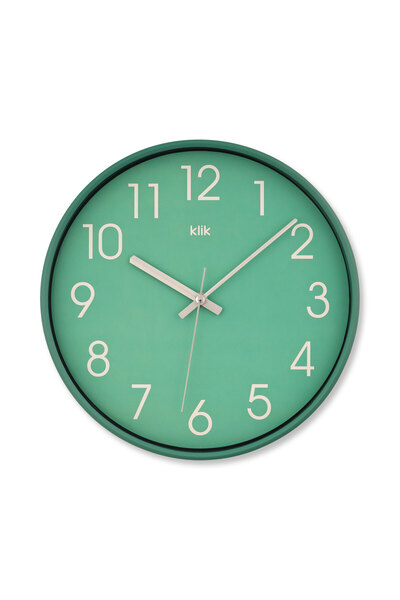 Klik Modern Renkli Tasarım ⌀31cm Yeşil Renkli Genç Duvar Saati