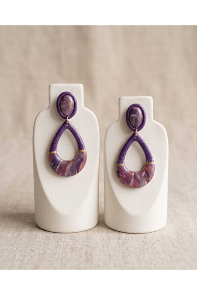 Dodemert Home Pavlonya Purple Dreams Series Polymer Clay & Epoxy Handmade Ear...