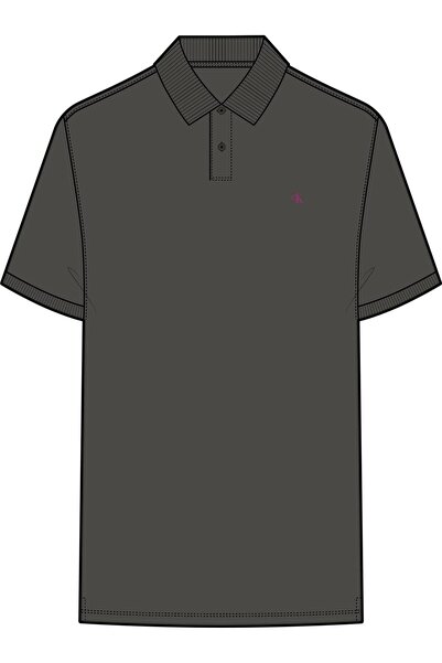 Calvin Klein Ss Casual Pique Classic Erkek Polo Yaka T-Shirt Gri