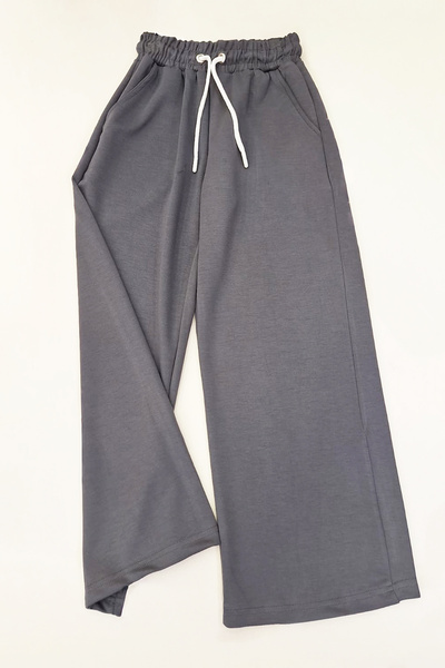 MODANINO Girl's Doble Face Fabric Wide Leg Sweatpants 12683