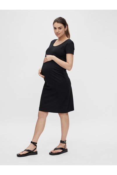 MAMALICIOUS Rochie gravide, bumbac organic - Emma Black