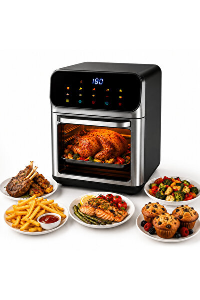 TnsAround Friteuză cu aer cald 8.5L XXL cu fereastră de vizualizare, 1350W, 1...