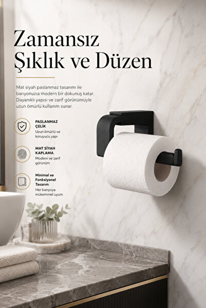 Premium F1 Model Black Toilet Paper Hanger Stainless Steel Screw Mounted WC Paper Holder 5 Years Warranty