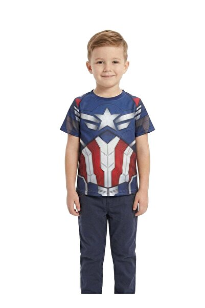 Marvel Toddler Boys Captain America Suit Printed T-Shirt