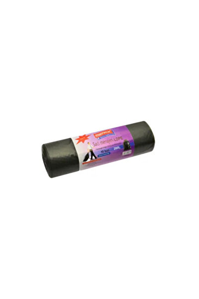 Egepack Top Bottom Set of 3 Rolls of Black Household / Garbage Bags 280 L Bla...