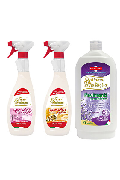 Schiuma di Marsiglia Package Degreaser Spray with Bleach 750ml + Universal De...
