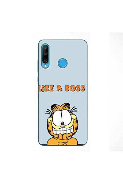 OEM Husa compatibila cu Huawei P30 Lite Silicon Gel Tpu Model Garfield Like A...