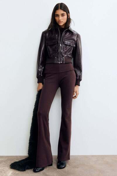 H&M Flared knitted trousers
