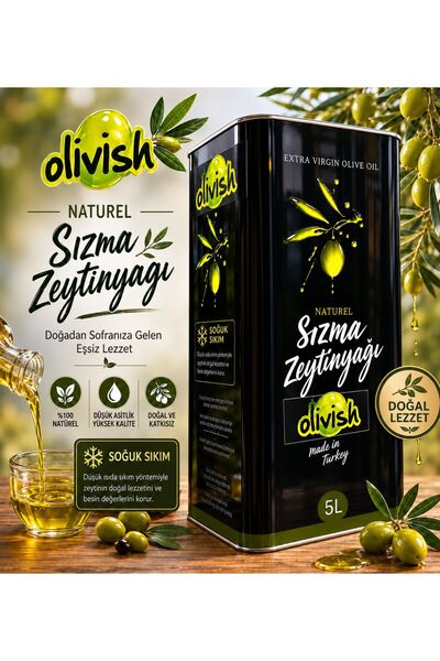 olivish Naturel Soğuk Sıkım Sızma Zeytinyağı 5 L