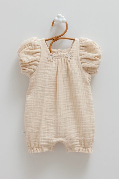 Caramell Marina Muslin Girls' Jumpsuit Beige