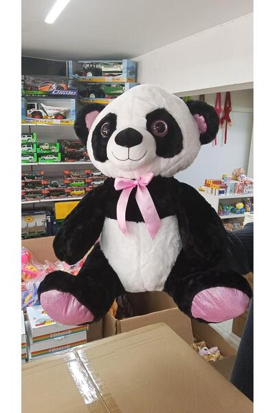 HALLEY Toy Plush Glass Eye Cute Plush Panda Black and White 45 cm